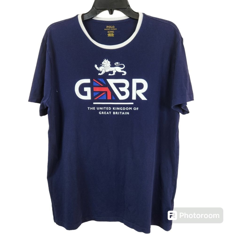 Polo Ralph Lauren United Kingdom of Great Britain Frontside Graphic Tee Medium